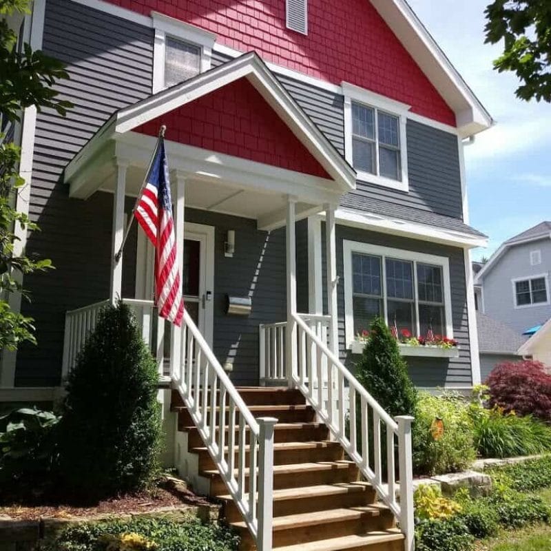 red white blue exterior